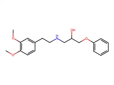 1-[2-(3,4-Dimethoxyphenyl)ethylamino]-3-phenoxypropan-2-ol structure