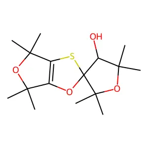Spiro(furan-3(2H),2'-furo(3,4-d)(1,3)oxathiol)-4-ol, 4,4',5,6'-tetrahydro-2,2,4',4',5,5,6',6'-octamethyl- structure