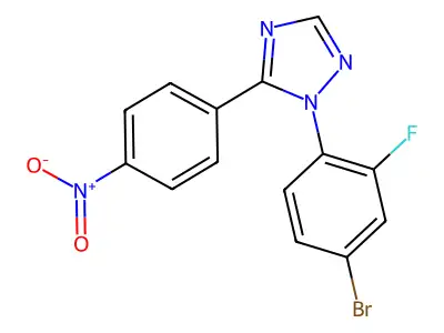 1-(4-Bromo-2-fluorophenyl)-5-(4-nitrophenyl)-1,2,4-triazole structure