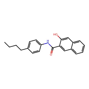 N-(4-butylphenyl)-3-hydroxynaphthalene-2-carboxamide structure