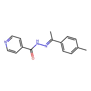 N-[1-(4-methylphenyl)ethylideneamino]pyridine-4-carboxamide structure