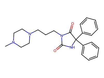 2,4-Imidazolidinedione, 5,5-diphenyl-3-(3-(4-methyl-1-piperazinyl)propyl)- structure
