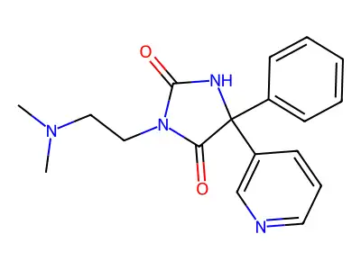 2,4-Imidazolidinedione, 3-(2-(dimethylamino)ethyl)-5-phenyl-5-(3-pyridinyl)- structure
