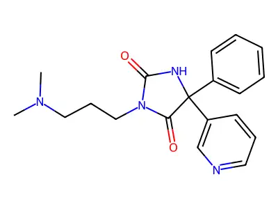Hydantoin, 3-(3-(dimethylamino)propyl)-5-phenyl-5-(3-pyridyl)- structure