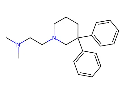 1-Piperidineethanamine, N,N-dimethyl-3,3-diphenyl- structure