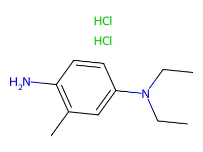 1,4-Benzenediamine, N4,N4-diethyl-2-methyl-, hydrochloride (1:2) structure