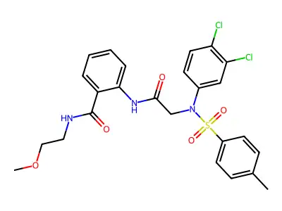 2-{[N-(3,4-Dichlorophenyl)-N-(4-methylbenzene-1-sulfonyl)glycyl]amino}-N-(2-methoxyethyl)benzamide structure