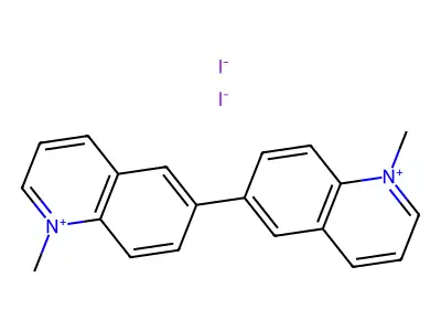 1-Methyl-6-(1-methylquinolin-1-ium-6-yl)quinolin-1-ium;diiodide structure