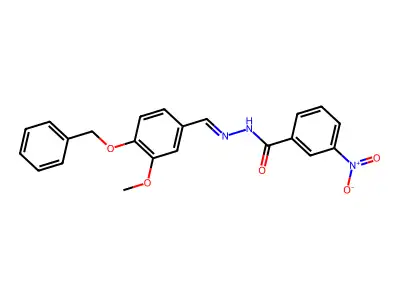 N'-[4-(benzyloxy)-3-methoxybenzylidene]-3-nitrobenzohydrazide structure