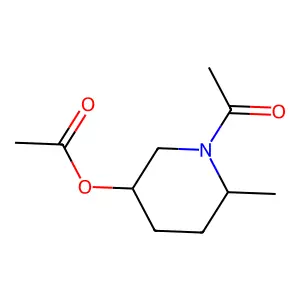 Acetic acid 1-acetyl-6-methylpiperidin-3-yl ester structure