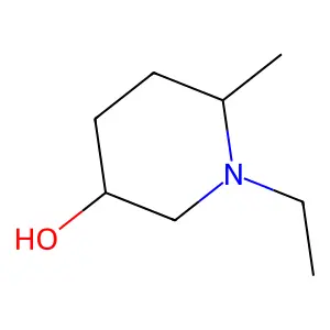1-Ethyl-6-methyl-3-piperidinol structure
