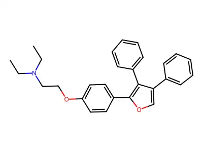 Triethylamine, 2-(p-(3,4-diphenyl-2-furyl)phenoxy)- structure