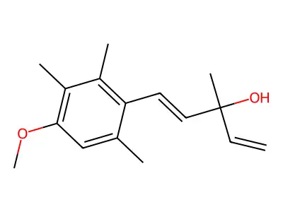 1-(4-Methoxy-2,3,6-trimethylphenyl)-3-methyl-1,4-pentadien-3-ol structure