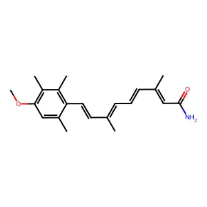 9-(4-Methoxy-2,3,6-trimethylphenyl)-3,7-dimethylnona-2,4,6,8-tetraenamide structure