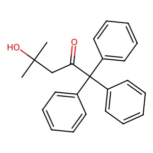 2-Pentanone, 4-hydroxy-4-methyl-1,1,1-triphenyl- structure