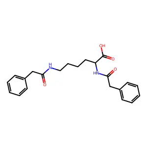 DL-Lysine, N(sup 2),N(sup 6)-bis(phenylacetyl)- structure