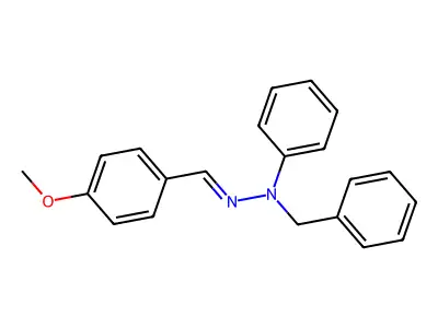 N-benzyl-N-[(E)-(4-methoxyphenyl)methylideneamino]aniline structure