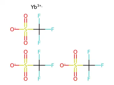 Ytterbium(III) trifluoromethanesulfonate hydrate structure