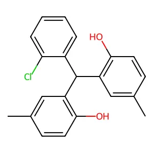 2,2'-[(2-Chlorophenyl)methylene]bis(4-methylphenol) structure