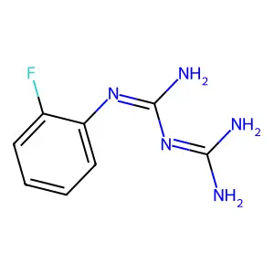 1-Carbamimidamido-N-(2-fluorophenyl)methanimidamide structure