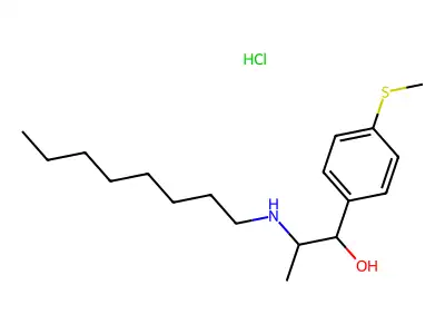 Benzenemethanol, 4-(methylthio)-alpha-(1-(octylamino)ethyl)-, hydrochloride structure