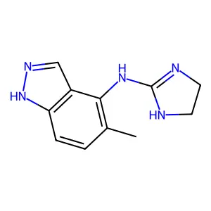 N-(4,5-Dihydro-1H-imidazol-2-yl)-5-methyl-1H-indazol-4-amine structure