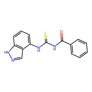 N-(1H-indazol-4-ylcarbamothioyl)benzamide structure