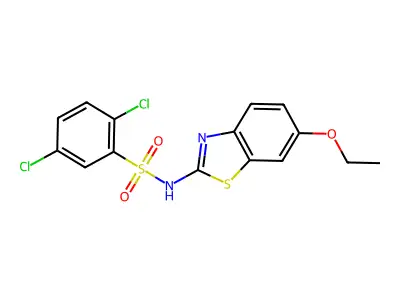 2,5-dichloro-N-(6-ethoxy-1,3-benzothiazol-2-yl)benzenesulfonamide structure