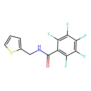 2,3,4,5,6-pentafluoro-N-(thiophen-2-ylmethyl)benzamide structure