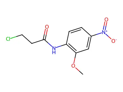 3-chloro-N-(2-methoxy-4-nitrophenyl)propanamide structure