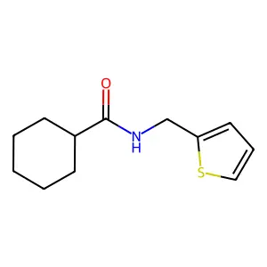 N-(thiophen-2-ylmethyl)cyclohexanecarboxamide structure