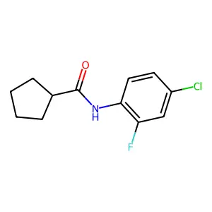 N-(4-chloro-2-fluorophenyl)cyclopentanecarboxamide structure