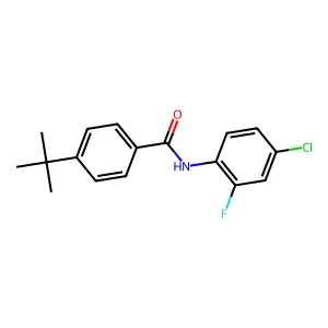 4-tert-butyl-N-(4-chloro-2-fluorophenyl)benzamide structure