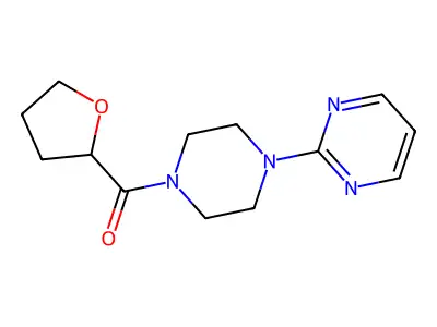 Oxolan-2-yl-(4-pyrimidin-2-ylpiperazin-1-yl)methanone structure