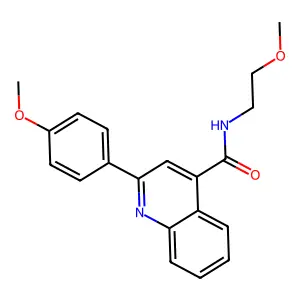 N-(2-methoxyethyl)-2-(4-methoxyphenyl)quinoline-4-carboxamide structure