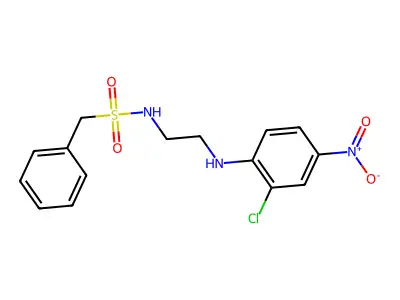 N-{2-[(2-chloro-4-nitrophenyl)amino]ethyl}-1-phenylmethanesulfonamide structure