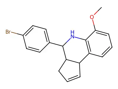 4-(4-bromophenyl)-6-methoxy-3a,4,5,9b-tetrahydro-3H-cyclopenta[c]quinoline structure