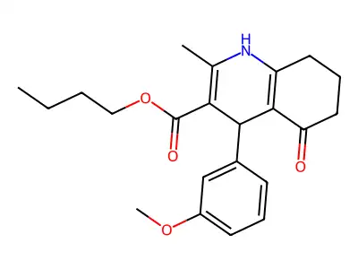 Butyl 4-(3-methoxyphenyl)-2-methyl-5-oxo-4,6,7,8-tetrahydro-1H-quinoline-3-carboxylate structure