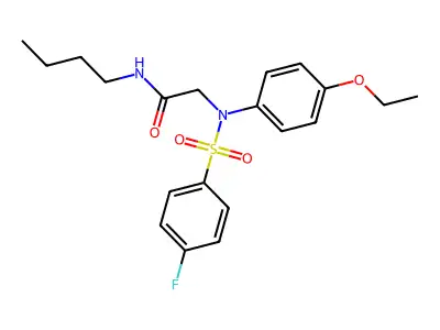 N-butyl-2-(4-ethoxy-N-(4-fluorophenyl)sulfonylanilino)acetamide structure