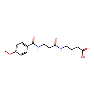 4-[3-[(4-methoxybenzoyl)amino]propanoylamino]butanoic Acid structure