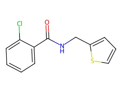 2-chloro-N-(thiophen-2-ylmethyl)benzamide structure