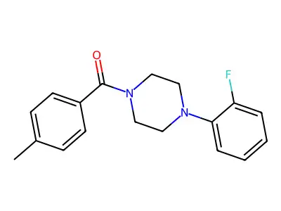 [4-(2-Fluorophenyl)piperazin-1-yl]-(4-methylphenyl)methanone structure