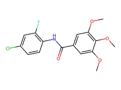 N-(4-chloro-2-fluorophenyl)-3,4,5-trimethoxybenzamide structure
