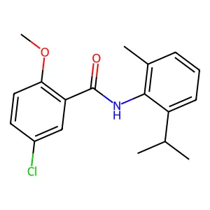 5-chloro-N-(2-isopropyl-6-methylphenyl)-2-methoxybenzamide structure