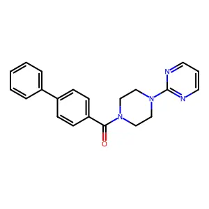 2-(4-{[1,1'-Biphenyl]-4-carbonyl}piperazin-1-YL)pyrimidine structure