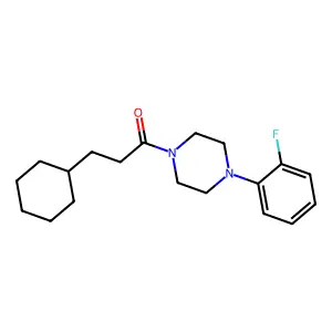 3-Cyclohexyl-1-[4-(2-fluorophenyl)piperazin-1-yl]propan-1-one structure