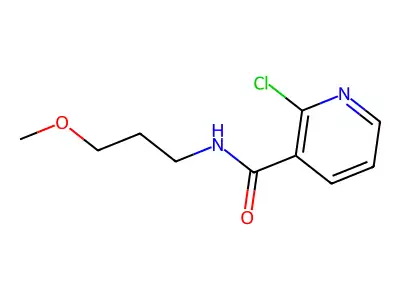 2-chloro-N-(3-methoxypropyl)nicotinamide structure
