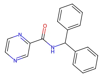 N-(Diphenylmethyl)-2-pyrazinecarboxamide structure