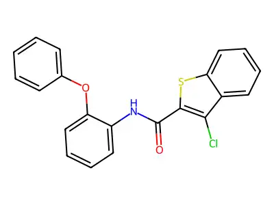 3-chloro-N-(2-phenoxyphenyl)-1-benzothiophene-2-carboxamide structure