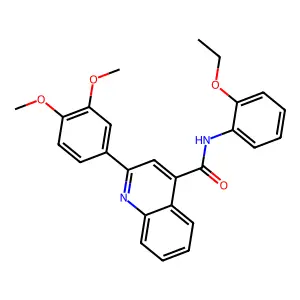 2-(3,4-dimethoxyphenyl)-N-(2-ethoxyphenyl)quinoline-4-carboxamide structure